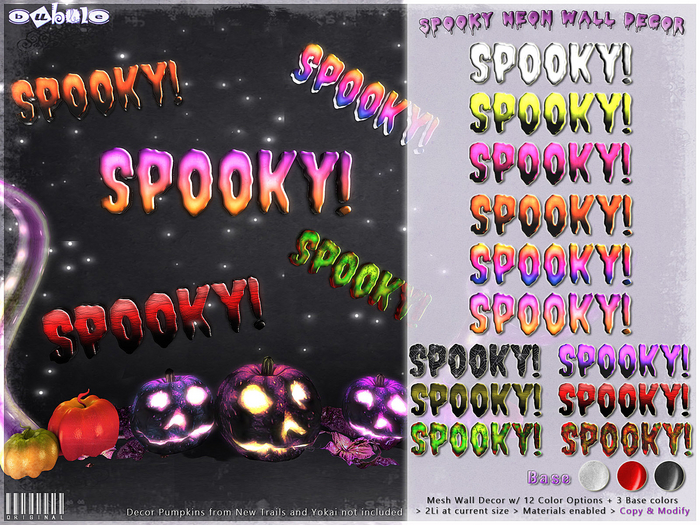 [ bubble ] Spooky Neon Wall Decor
