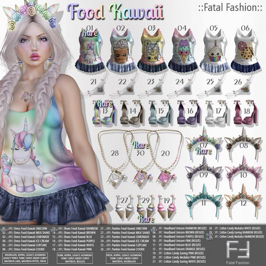 13 . ::FF:: Shoes Food Kawaii RAINBOW RARE