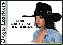 Black Cowboy Hat with Resizers