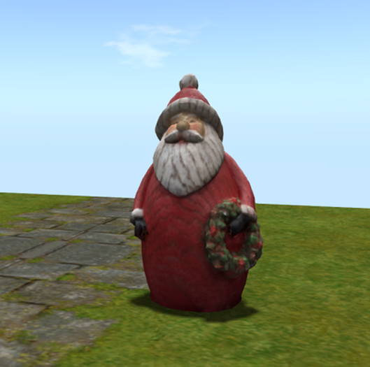 22 wood santa with wreath