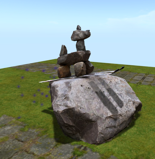 22 sky dog on rock