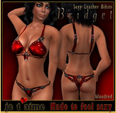 Hottttt & supersexxxxyyyy !!! Jetaime Sexy Leather Bikini *Bridget* - bloodred