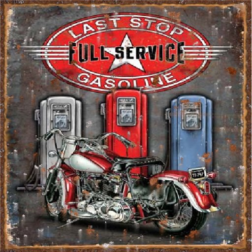 Last Stop Gas Vintage Sign