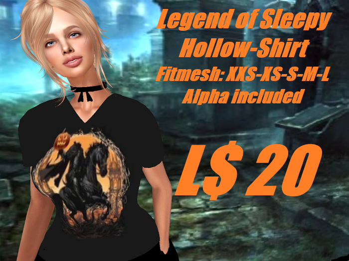 Halloween-Legend of Sleepy Hollow-V-neck shirt