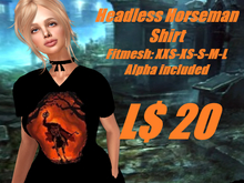 Halloween-Headless Horseman-V-neck shirt