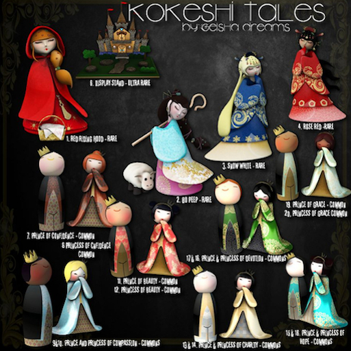 GD: Kokeshi Tales - Rose Red - RARE