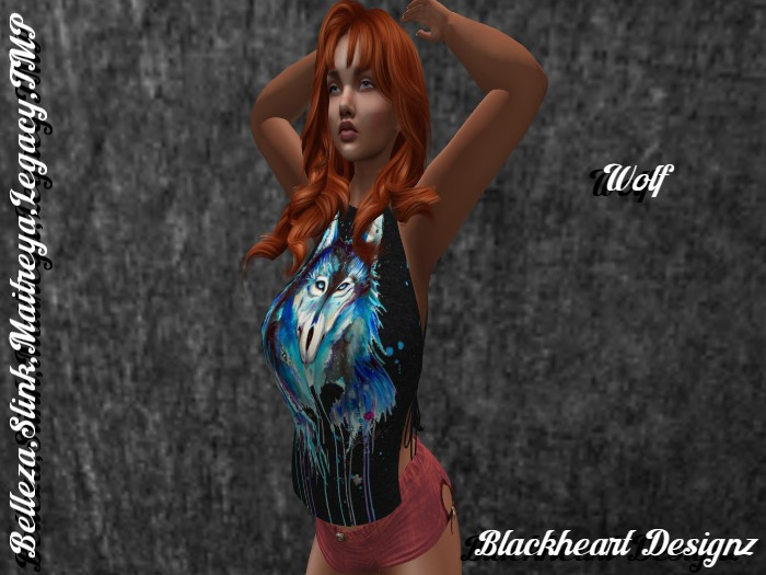 **Wolf Tied Sides Straight Top** 