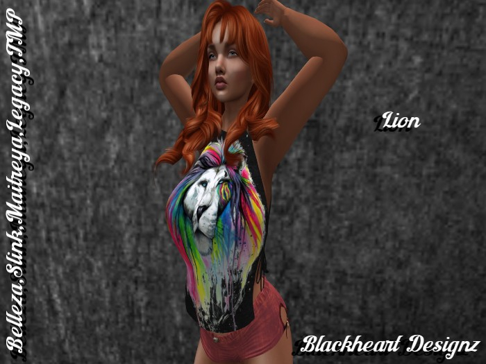 **Lion Tied Sides Straight Top** 