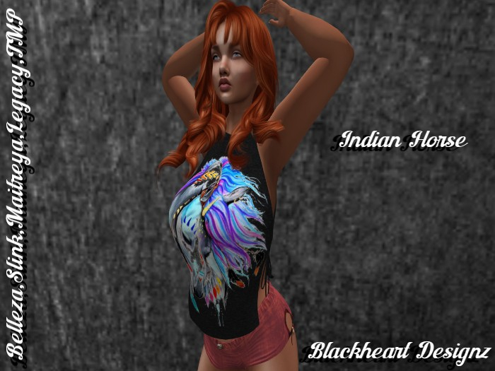 **Indian Horse Tied Sides Straight Top** 