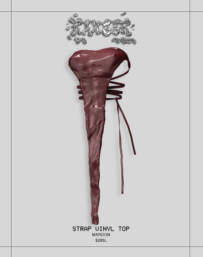 PINKRANGER_STRAP VINYL TOP_MAROON