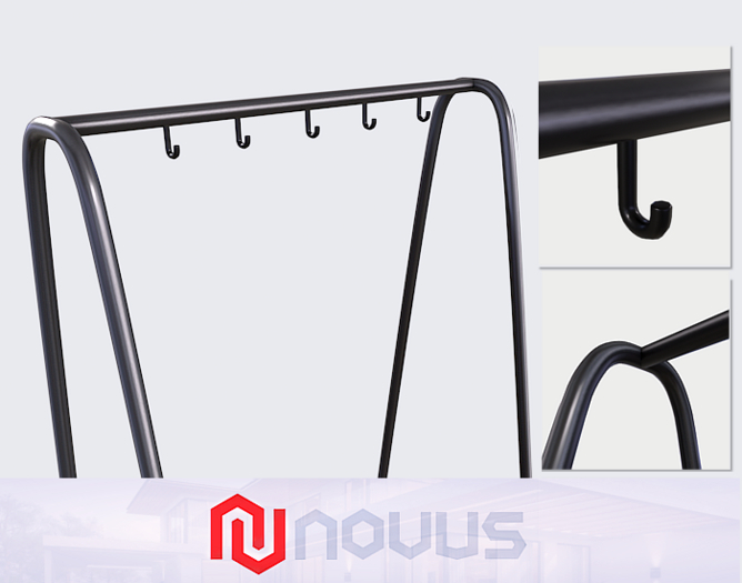Display Rack + Hooks - 3 Styles {Black}