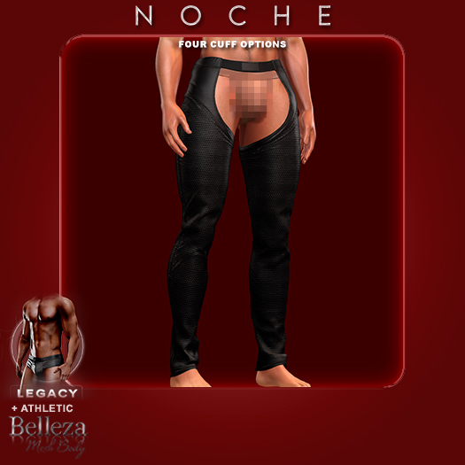 Noche. Finn leather chaps Black