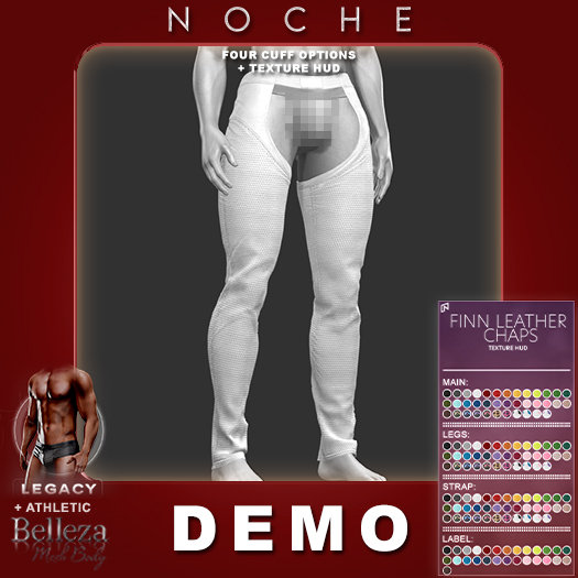 Noche. Finn leather chaps DEMO