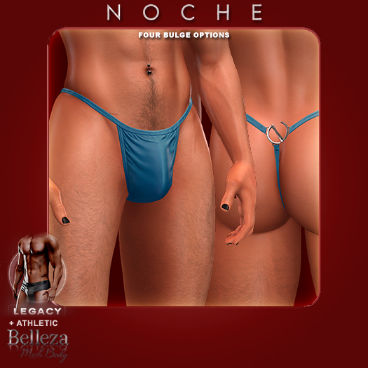 Noche. Emblem G String Blue