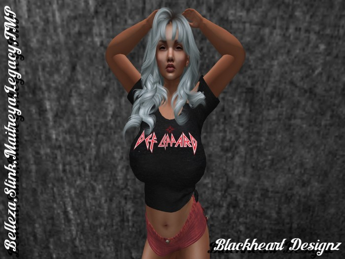 **Knotted Def Leppard Rock Shirt** 