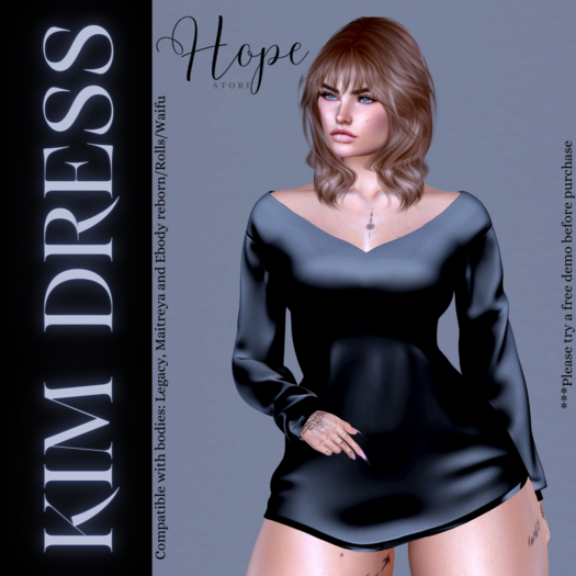 *HOPE STORE* KIM DRESS - BLACK