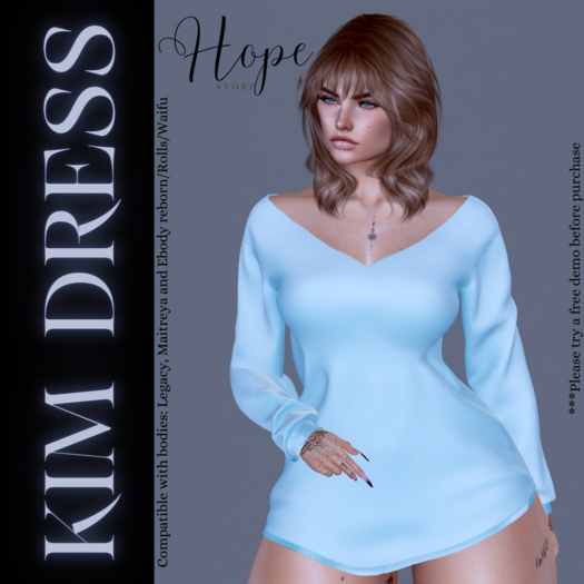 *HOPE STORE* KIM DRESS - BABY BLUE