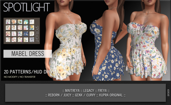 SPOTLIGHT - MABEL DRESS  (DEMO Available In-World)