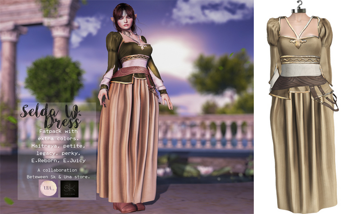 UNA/SK. Selda W.Dress Beige