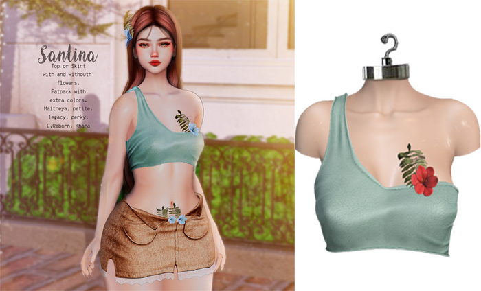 UNA. Santina Top Mint