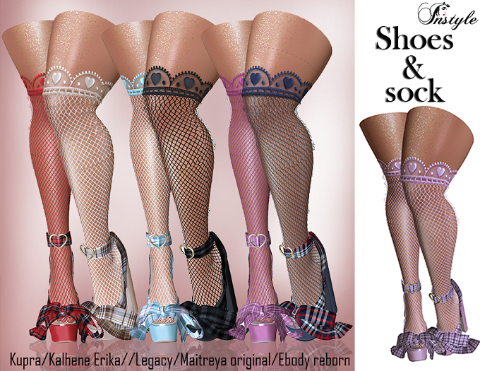 Sale!!! InStyle - Shoes & sock -  Violet check