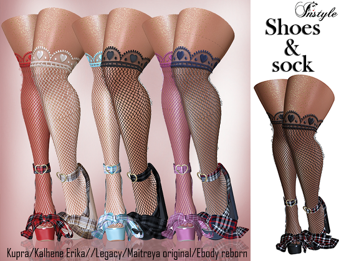 SALE!!!InStyle - Shoes & sock -  Black check