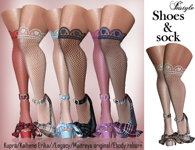 InStyle - Shoes & sock  -  Brown check