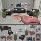 01 Bee designs Callie Living Room  RARE - Couch Gatcha