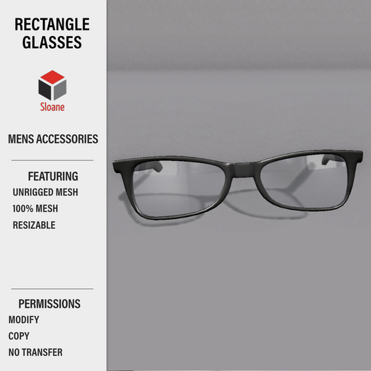 Sloane . Rectangle Glasses