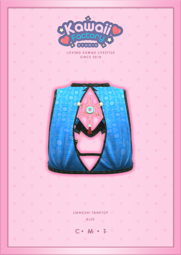 [=KFS=] Peach Body - Jiangshi Tanktop - Blue