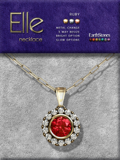 EarthStones Elle Necklace ~ Ruby