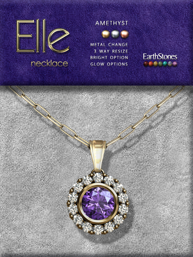 EarthStones Elle Necklace ~ Amethyst