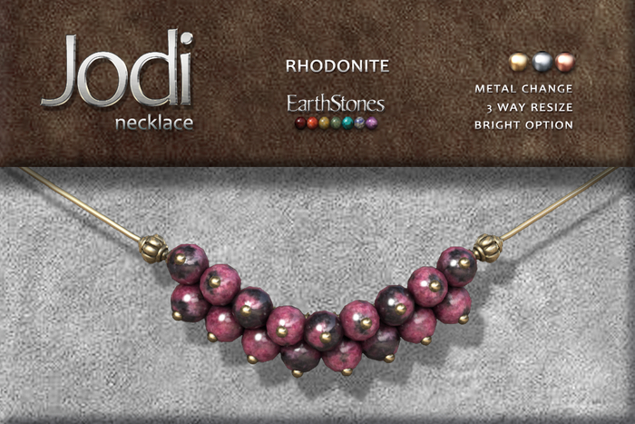 EarthStones Jodi Necklace ~ Rhodonite