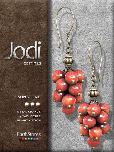 EarthStones Jodi Earrings ~ Sunstone