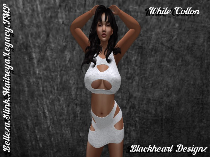 **White Cotton Top/Skirt Outfit** 