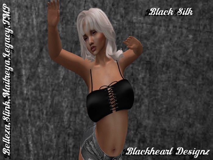 **Black Silk - String Top** 