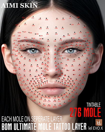 {AIMI} 276 BOM ULTIMATE FACE MOLE TINTABLE