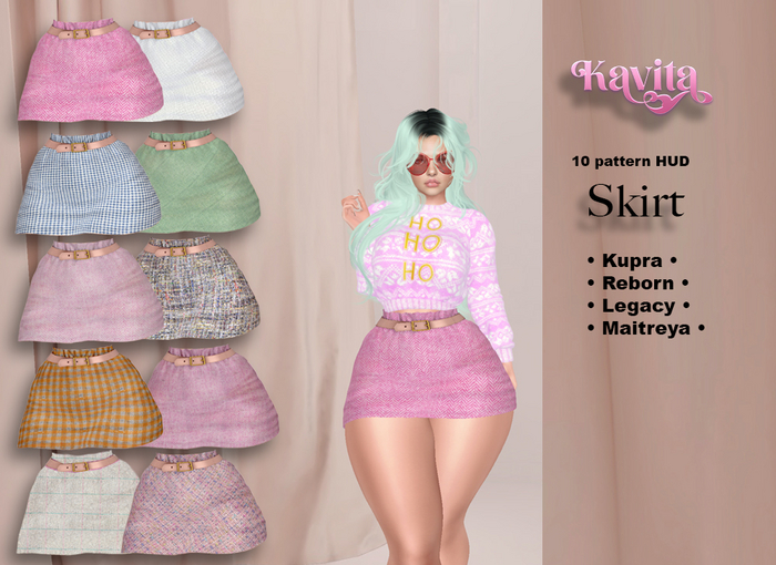 *KC* skirt tweed  -☆LEGACY ☆KUPRA  ☆MAITREYA ☆EBODY REBORN