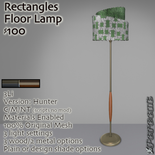 % Rectangle Floor Lamp (hunter) *MESH*