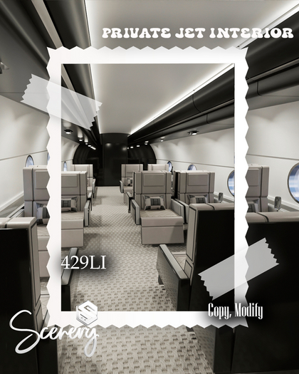 SCENERY// Private Jet interior Fatpack