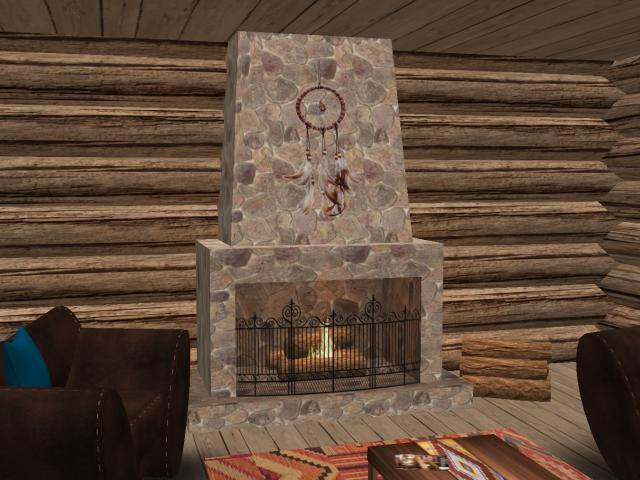 Stone Fireplace