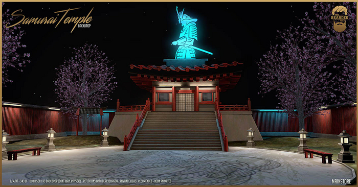 Samurai Temple Backdrop - The Bearded Guy