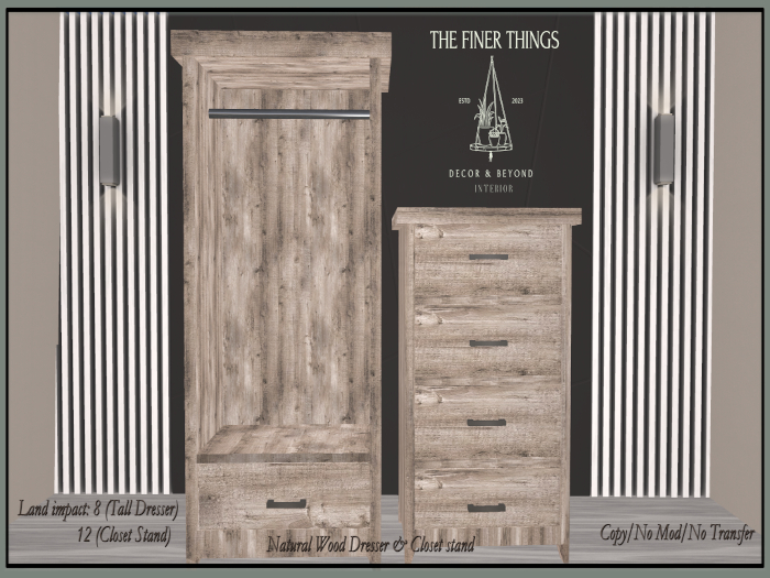 Natural Wood Dresser Set(Add Me)