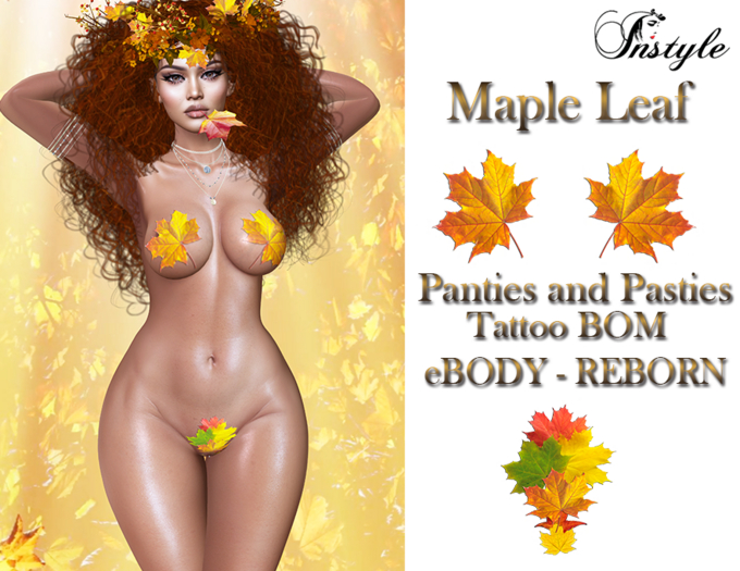 SALE!!!InStyle -Tattoo BOM maple leaves eBODY - REBORN