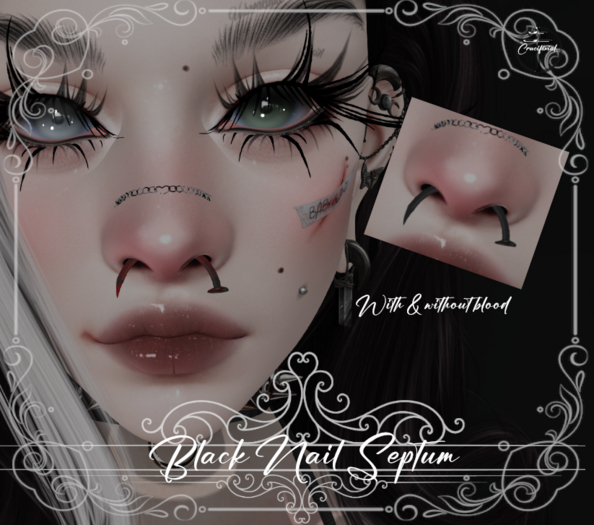 +CD+ Nose Nails Black (Boxed)