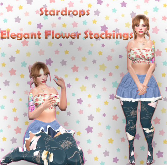 Elegant Flowers Stockings demo