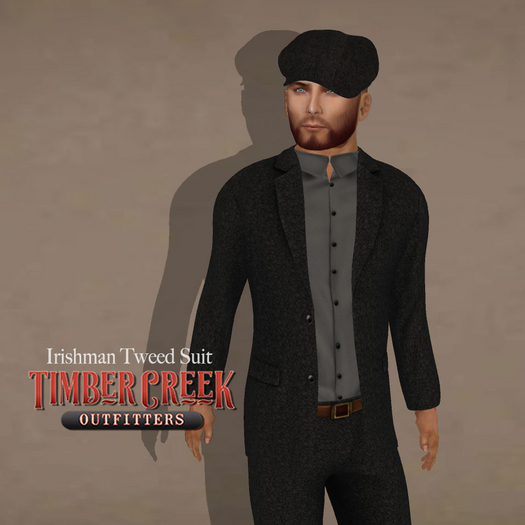 [Timber Creek] Irishman Tweed Suit-Black