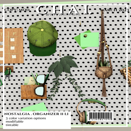 CHAI. Nostalgia Wall Organizer