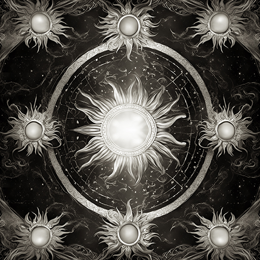 Texture - Silver Stars & Sun #44