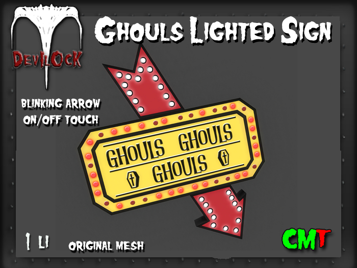 DEVILOCK - Ghouls Ghouls Ghouls Sign (ADD TO UNPACK)